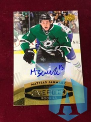 2015-16 Upper Deck Overtime Rookie Auto Mattias Janmark #168 Dallas Stars